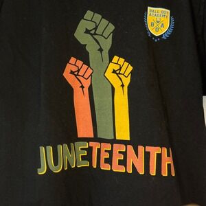 Juneteenth Fist T-Shirt Ball Out Academy Graphic‎ Tee Black Unisex L